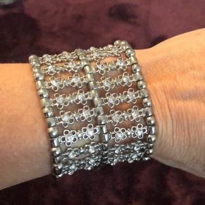 Silver and Rhinestone Bracelet